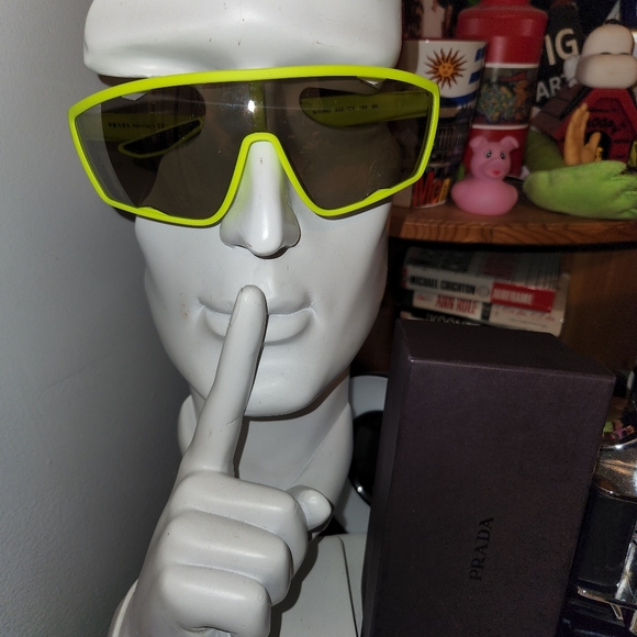 Prada Neon Yellow Sunglasses- Prada Shades - Picture 10 of 16